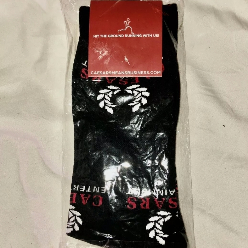 CEASARS CASINO Mens Black Socks MEANS BUSINESS
